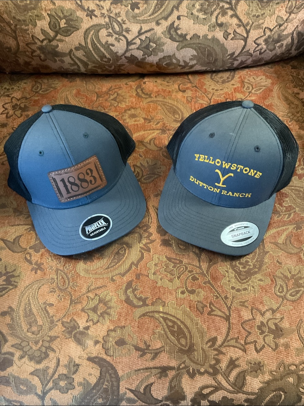 Lot of 2 - Yellowstone & 1883 2022 Patch & Embroidered Trucker Hat Snapback NWT